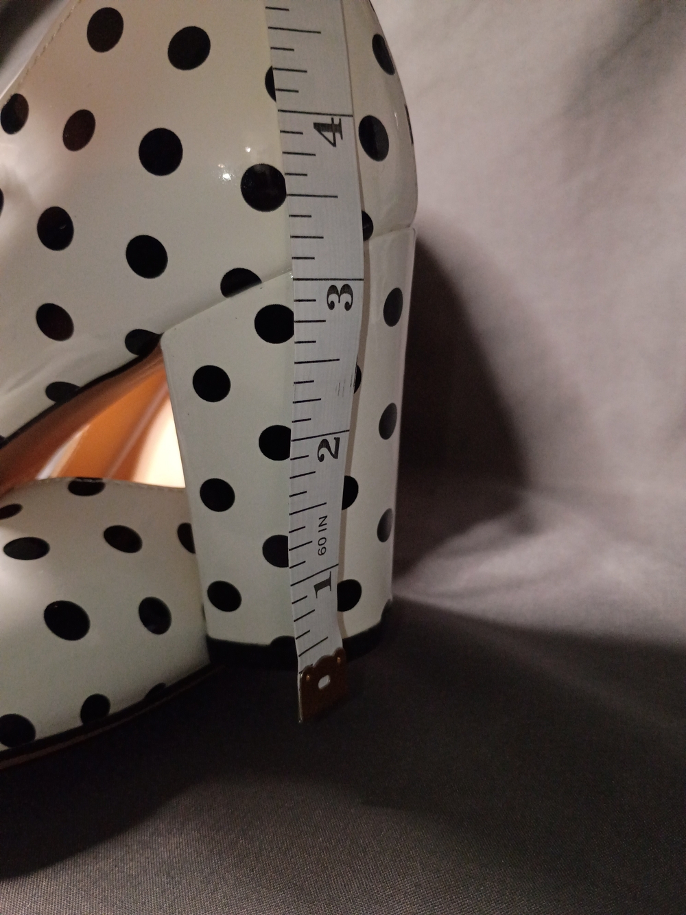 Classic Polka Dot Mary Jane Pumps in White and Black - Picture 5 of 7